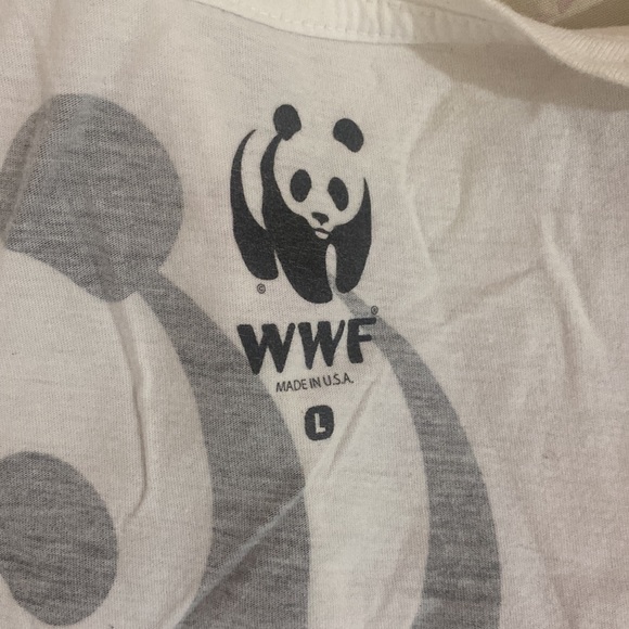 Printed white WWF  T shirts - Picture 2 of 3